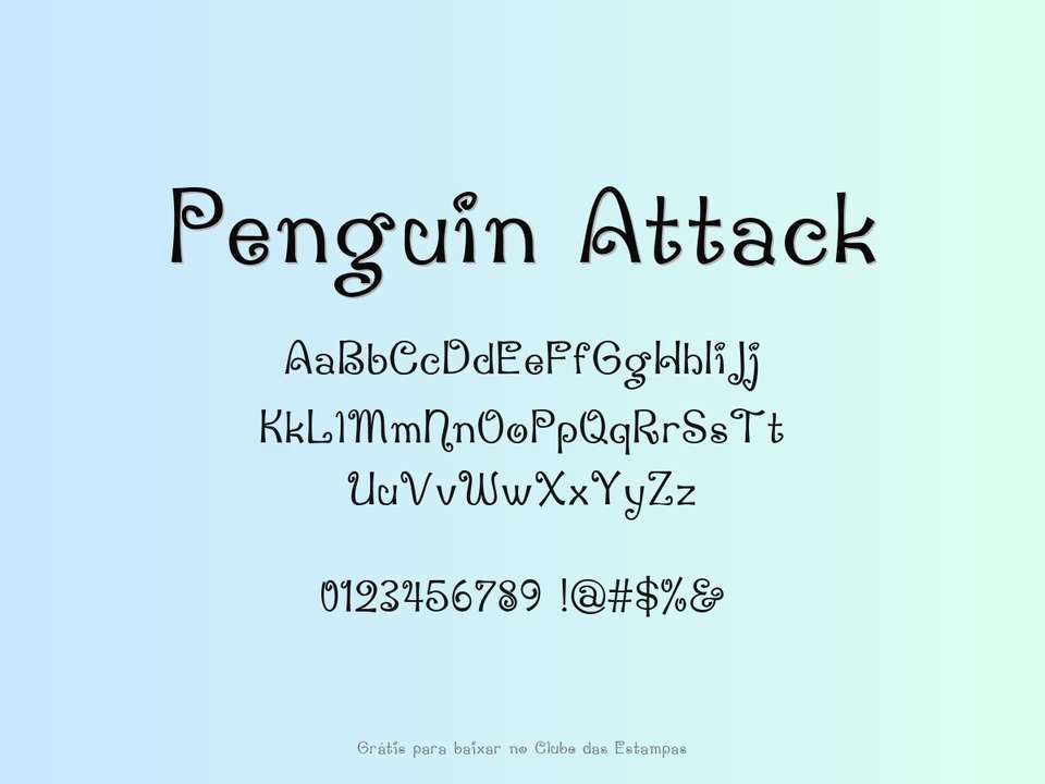 Fonte Penguin Attack Grátis Para Baixar