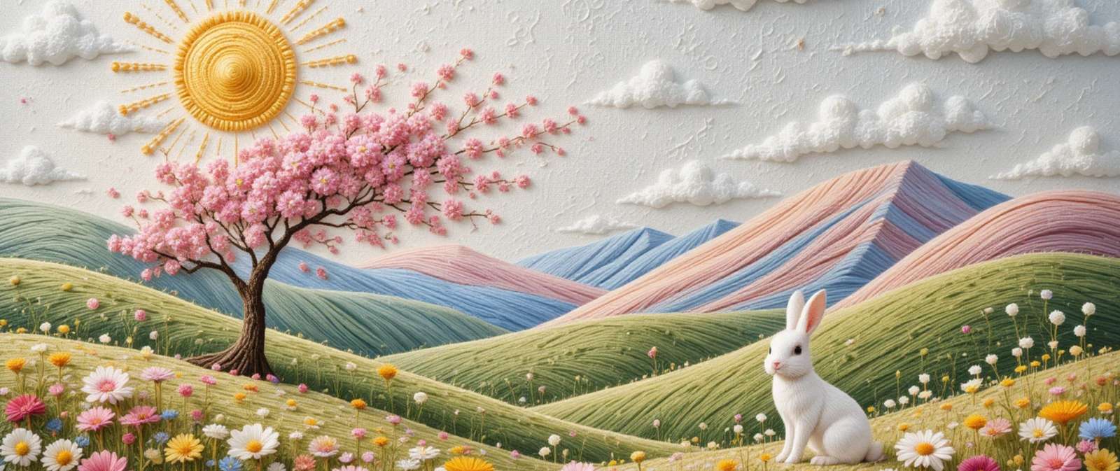 Ilustração De Paisagem Onírica Com Coelho E Flores Fantasia Png Arte Para Caneca Grátis Pra Baixar