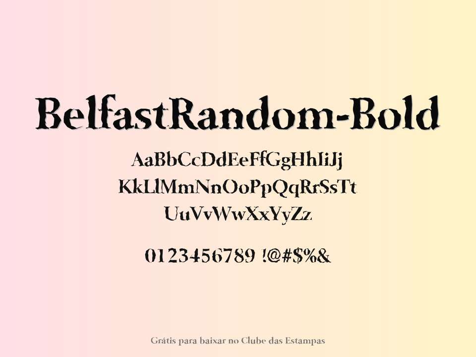 Fonte Belfastrandom Bold Grátis Para Baixar