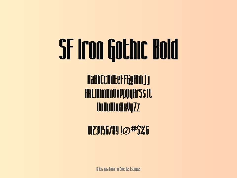 Fonte Sf Iron Gothic Bold Grátis Para Baixar