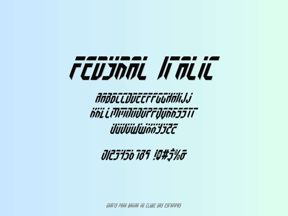 Fonte Fedyral Italic Grátis Para Baixar