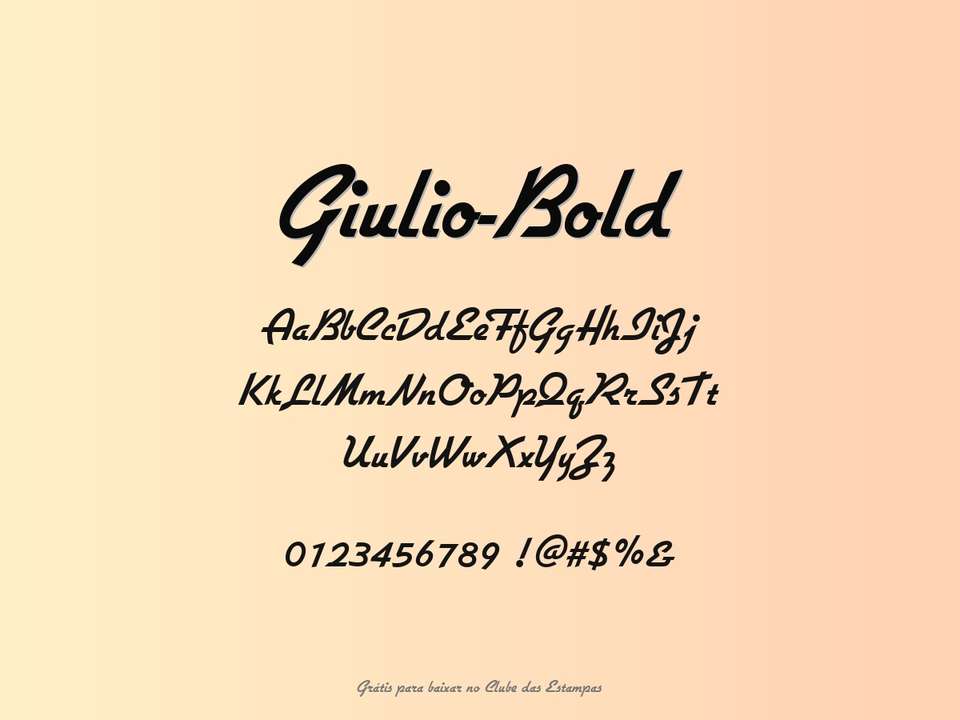 Fonte Giulio Bold Grátis Para Baixar