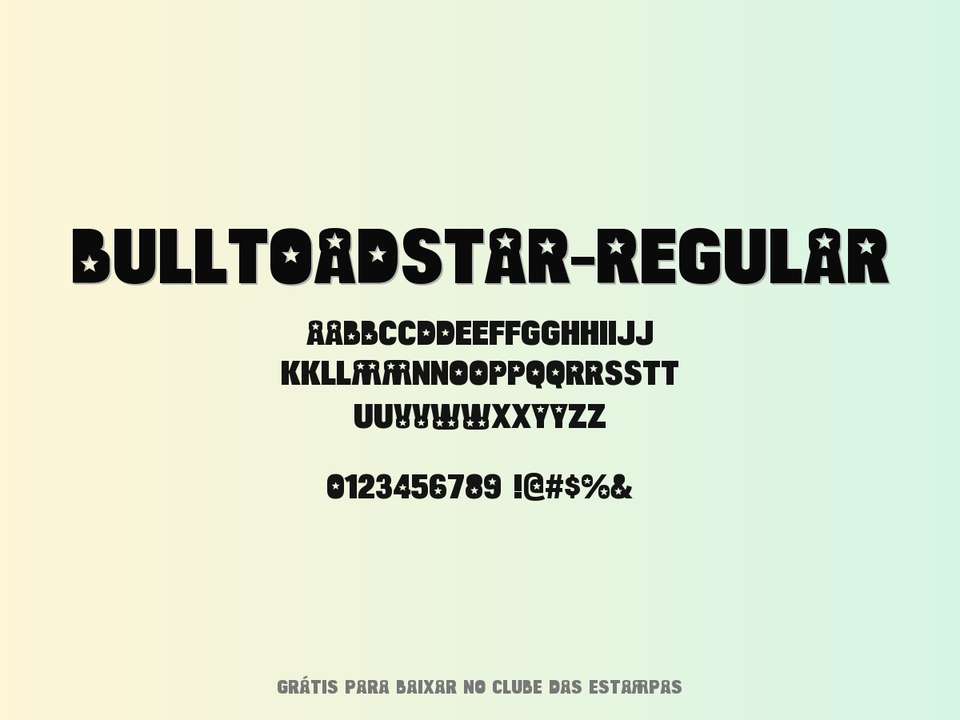 Fonte Bulltoadstar Regular Grátis Para Baixar