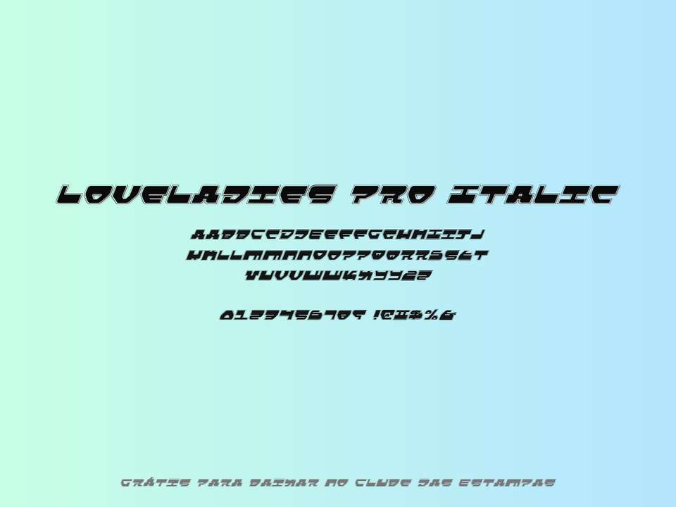 Fonte Loveladies Pro Italic Grátis Para Baixar
