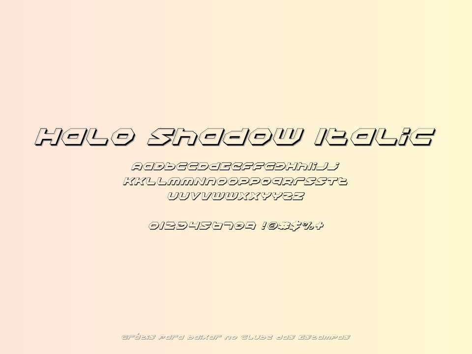 Fonte Halo Shadow Italic Grátis Para Baixar