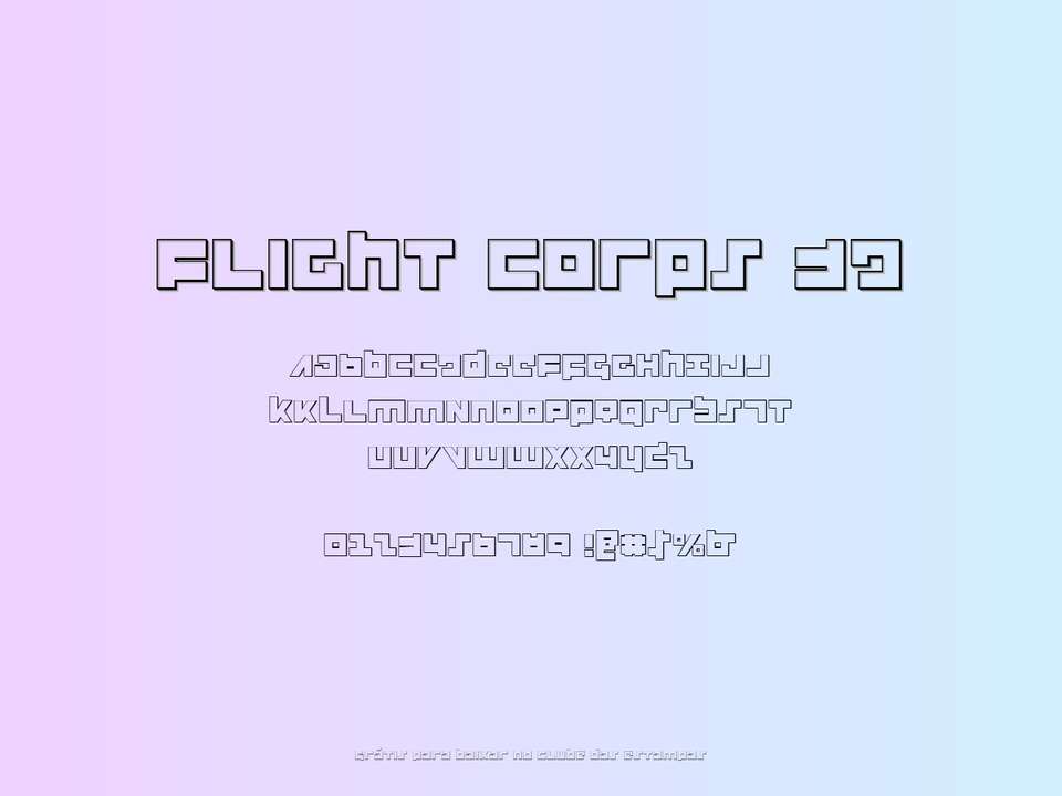 Fonte Flight Corps 3d Grátis Para Baixar