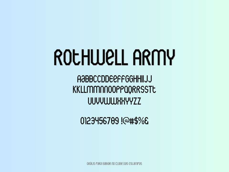 Fonte Rothwell Army Grátis Para Baixar