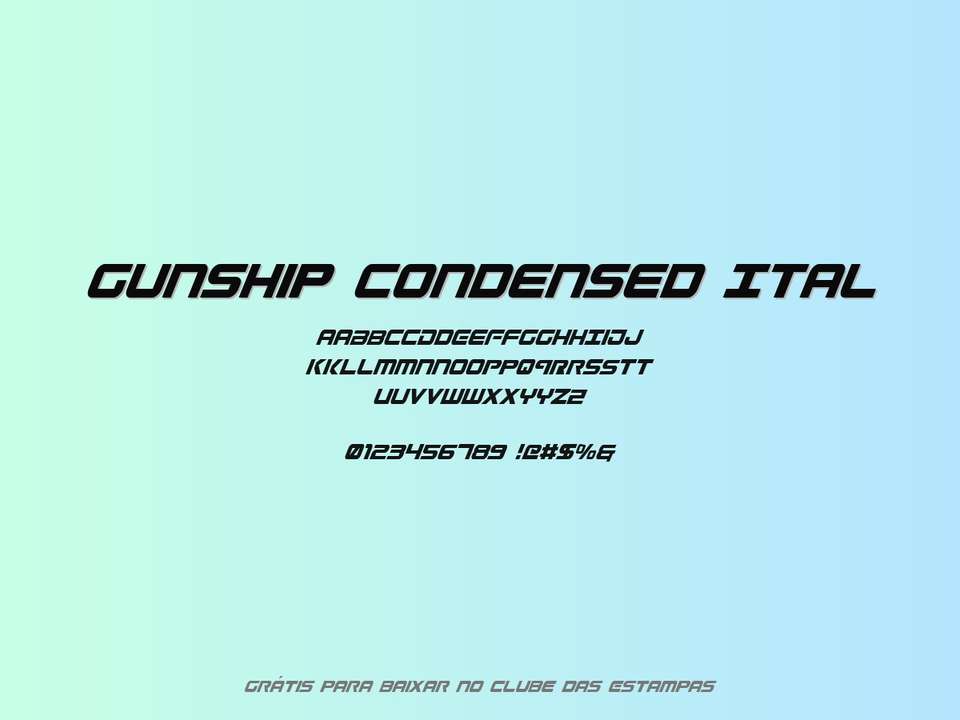 Fonte Gunship Condensed Ital Grátis Para Baixar