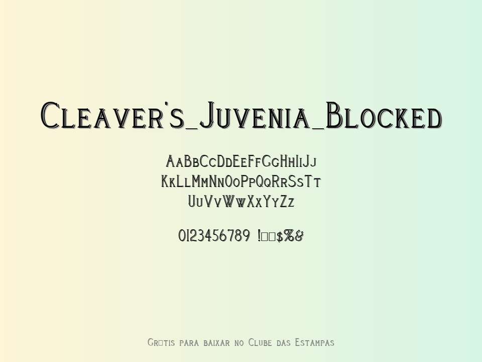 Fonte Cleaver's Juvenia Blocked Grátis Para Baixar