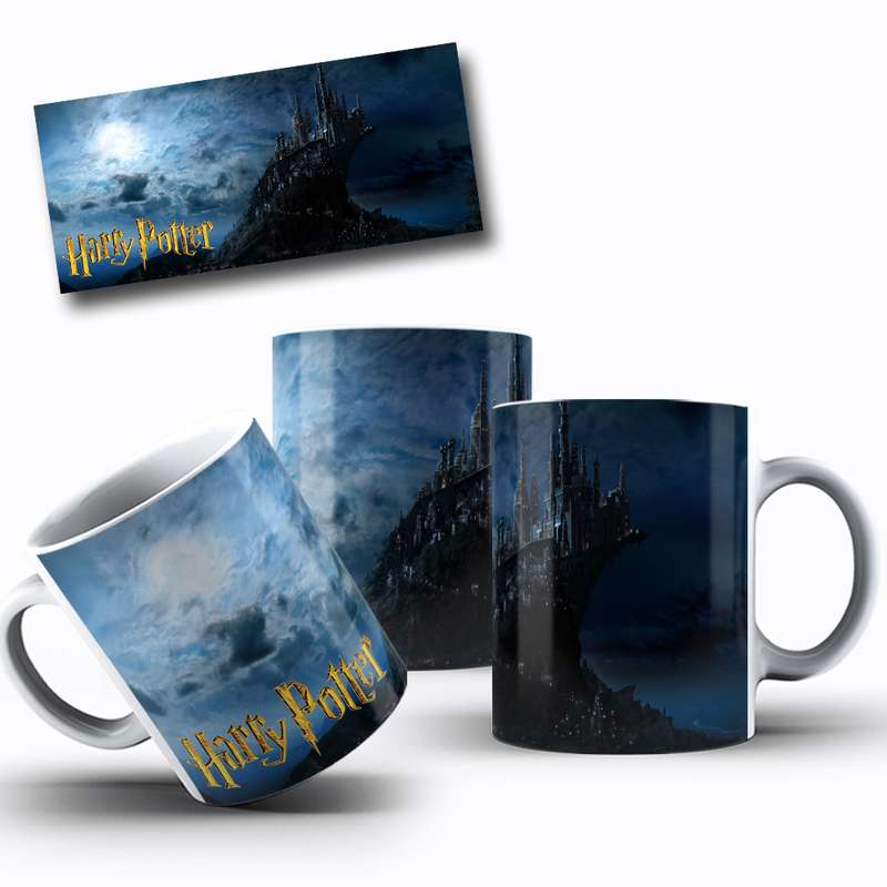 Arte Para Caneca Harry Potter Castelo Fantasia 12
