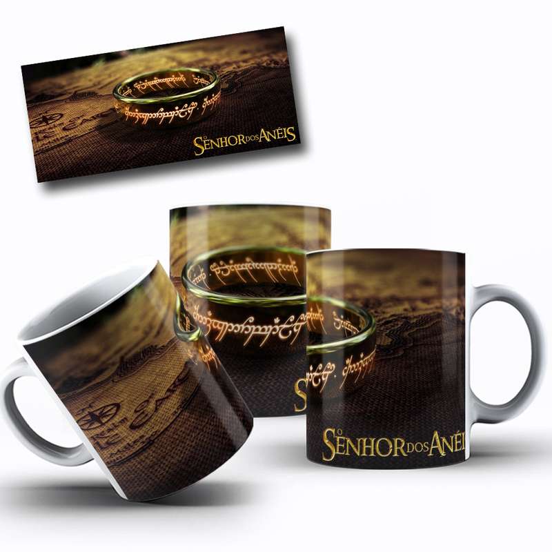 Arte Para Caneca Senhor Dos Anéis Anel 26