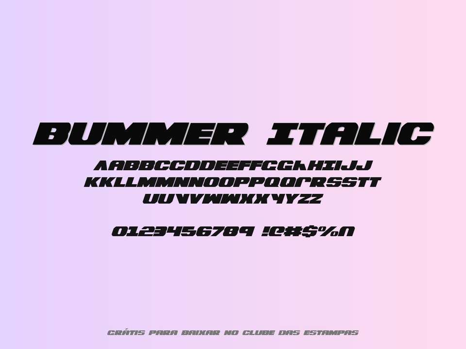 Fonte Bummer Italic Grátis Para Baixar