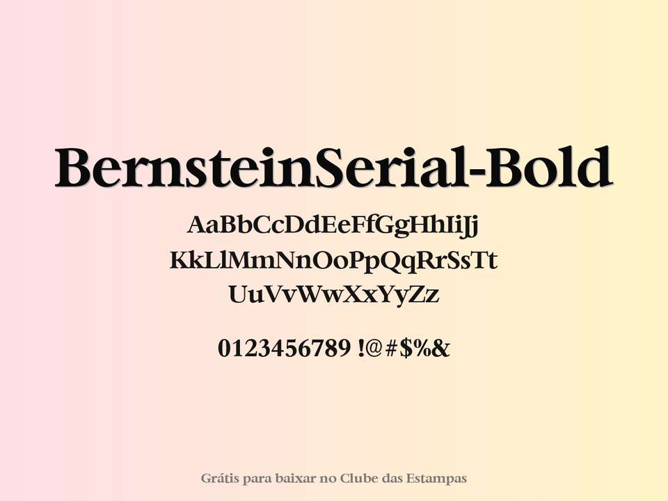 Fonte Bernsteinserial Bold Grátis Para Baixar