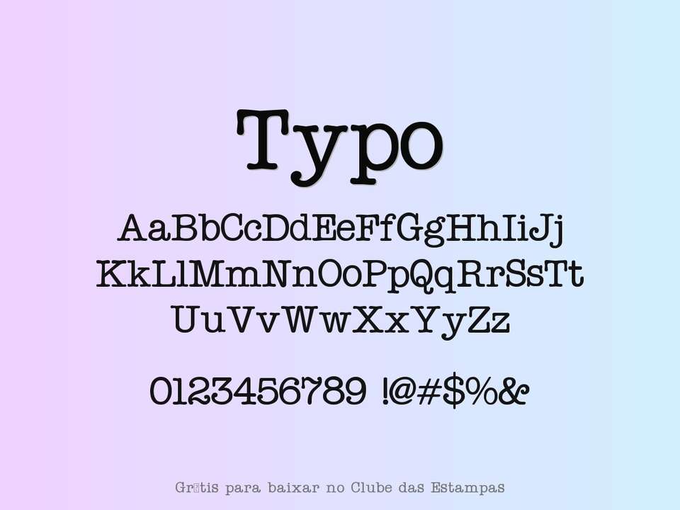 Fonte Typo Grátis Para Baixar