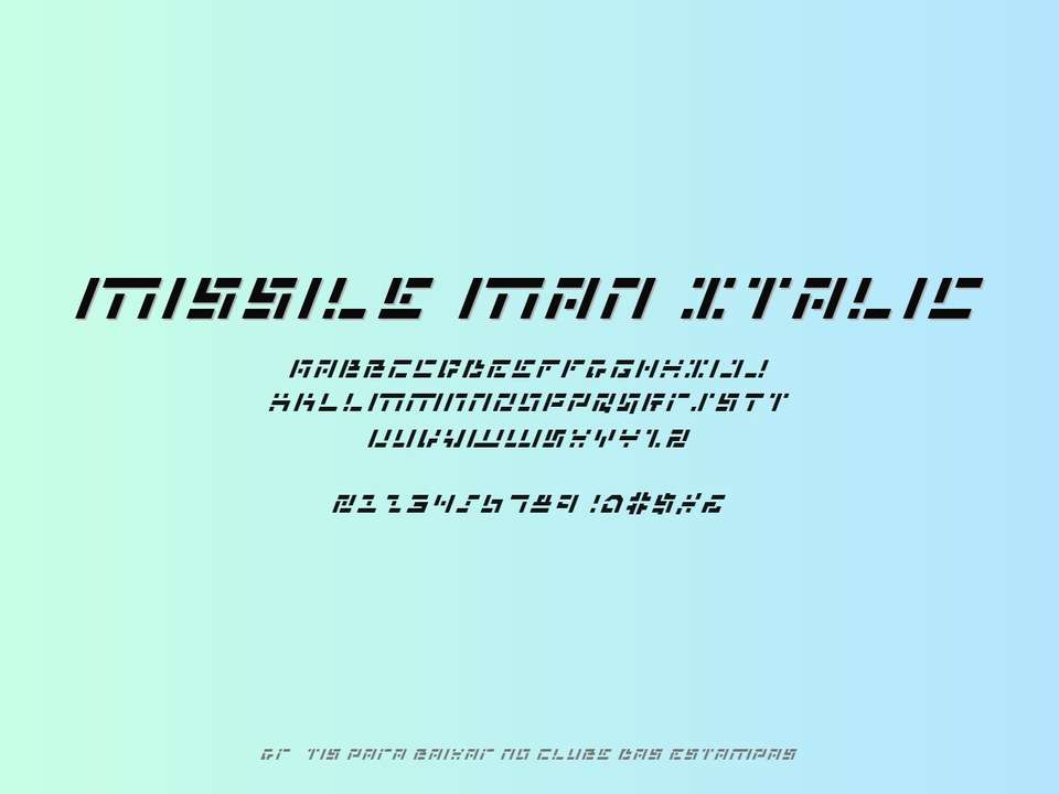 Fonte Missile Man Italic Grátis Para Baixar