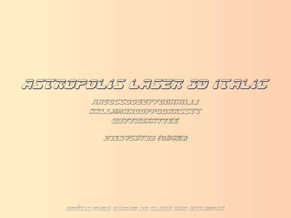 Fonte Astropolis Laser 3d Italic Grátis Para Baixar