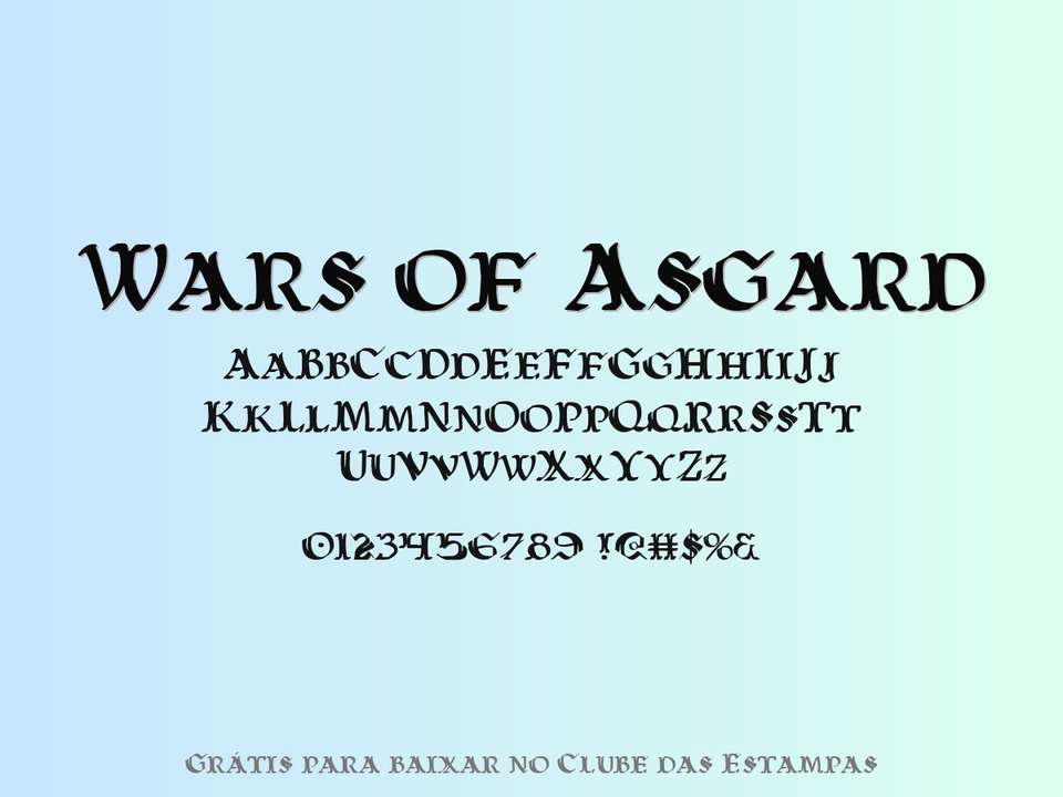 Fonte Wars Of Asgard Grátis Para Baixar