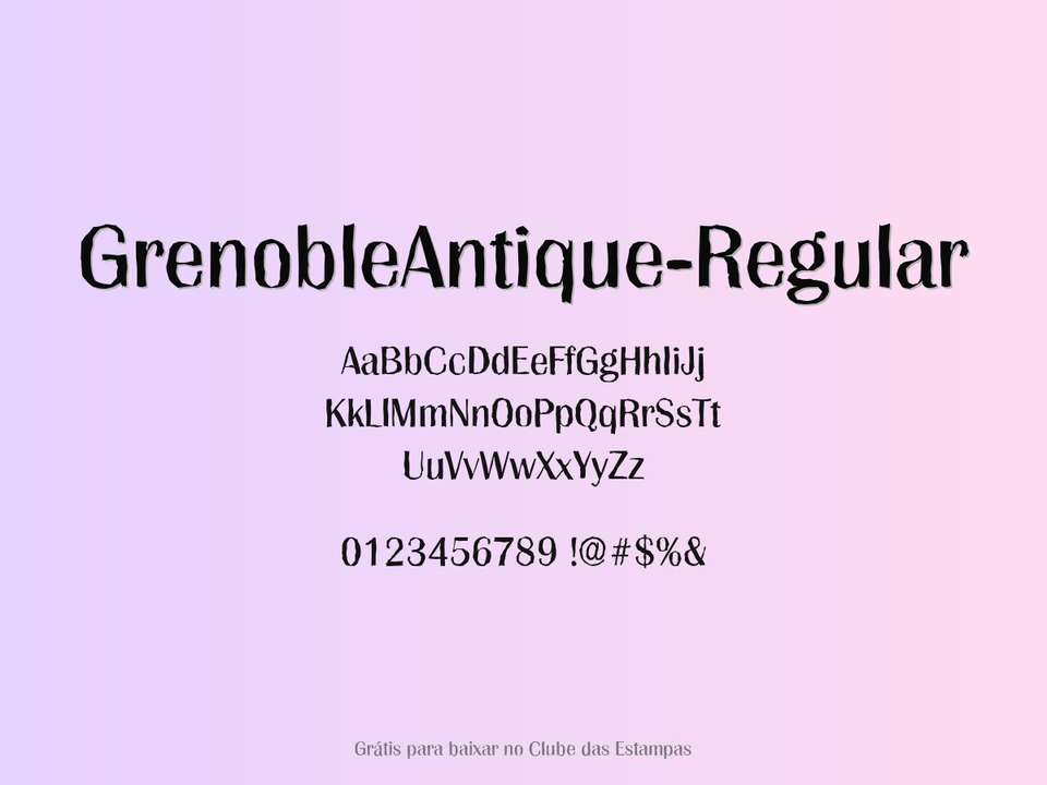 Fonte Grenobleantique Regular Grátis Para Baixar