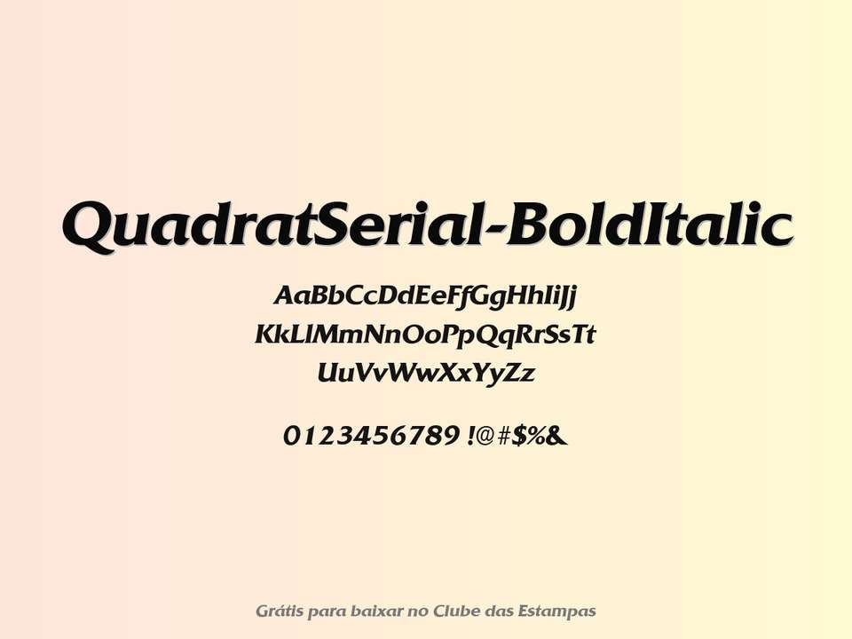 Fonte Quadratserial Bolditalic Grátis Para Baixar