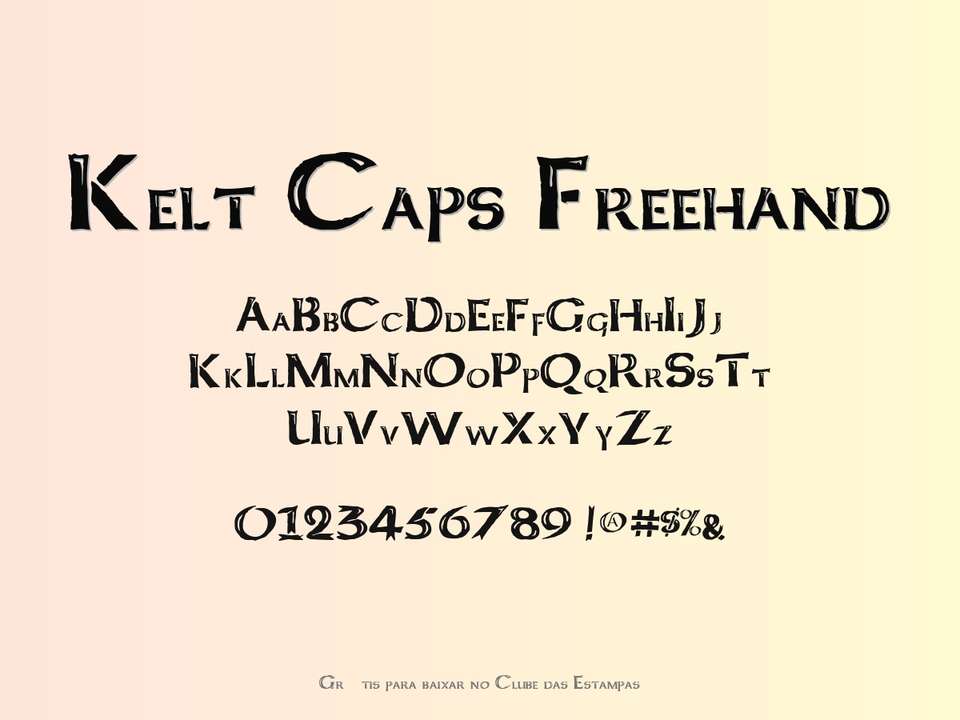Fonte Kelt Caps Freehand Grátis Para Baixar