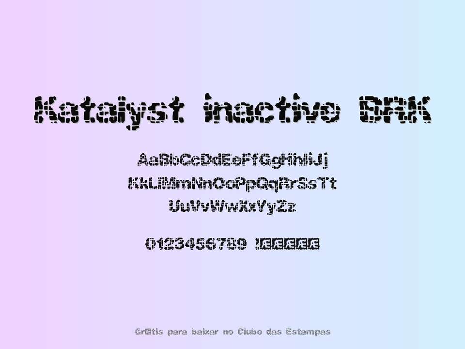 Fonte Katalyst Inactive Brk Grátis Para Baixar
