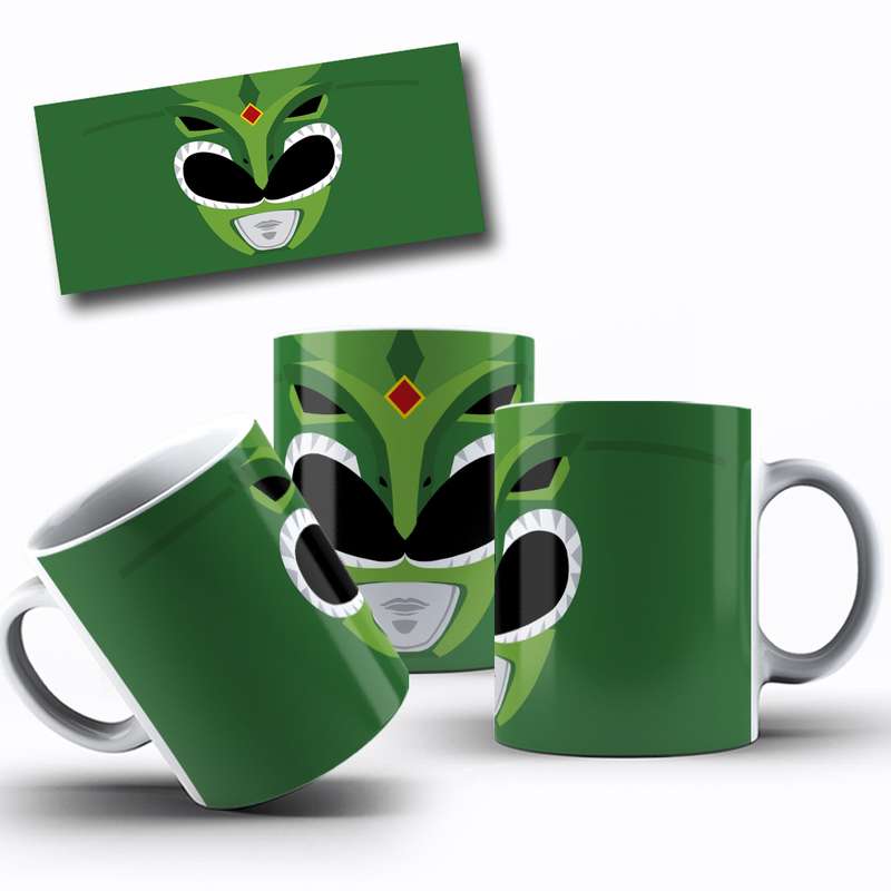 Arte Para Caneca Power Rangers Verde Cartoon 7