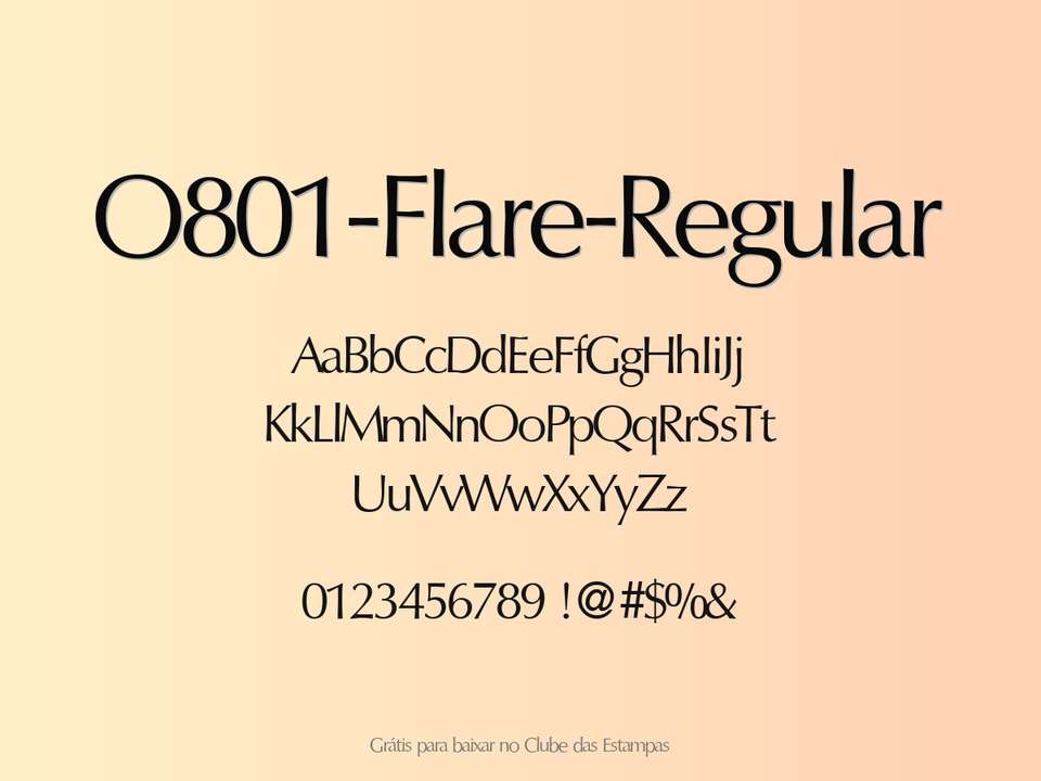 Fonte O801 Flare Regular Grátis Para Baixar