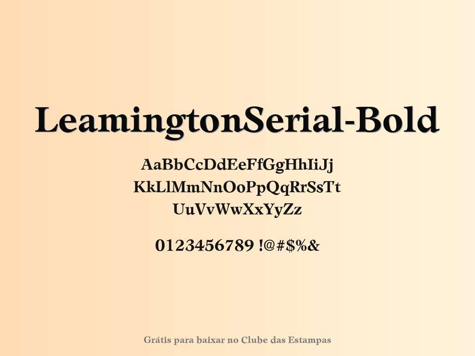 Fonte Leamingtonserial Bold Grátis Para Baixar