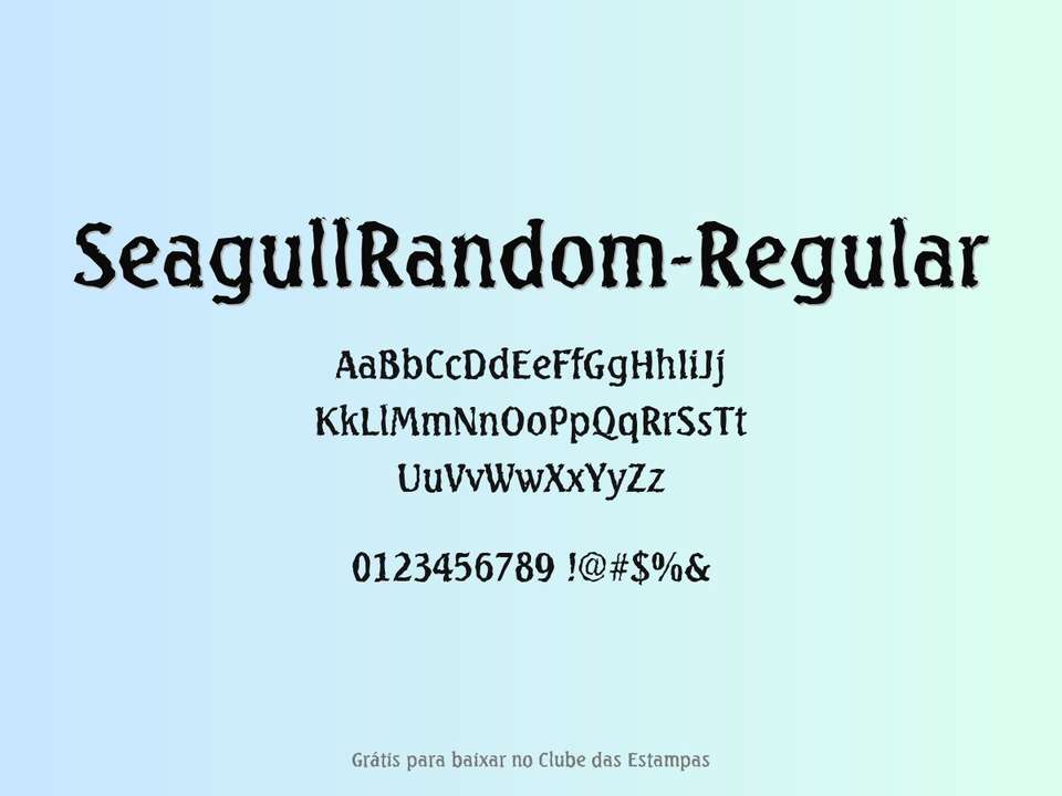 Fonte Seagullrandom Regular Grátis Para Baixar
