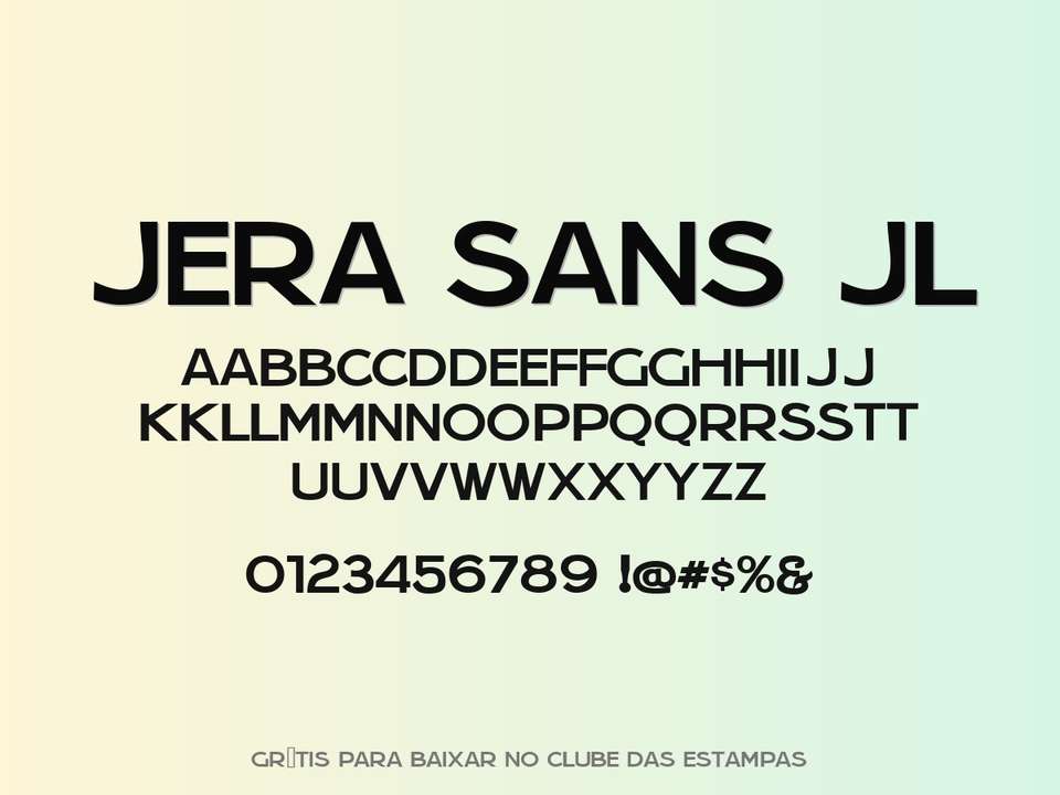 Fonte Jera Sans Jl Grátis Para Baixar