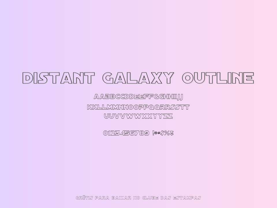 Fonte Distant Galaxy Outline Grátis Para Baixar
