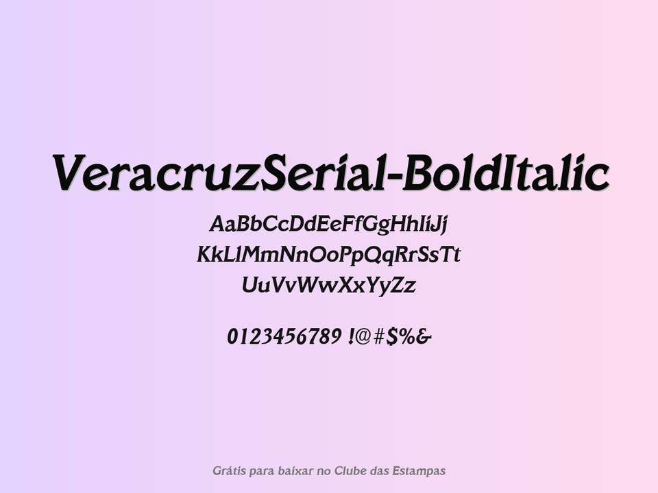 Fonte Veracruzserial Bolditalic Grátis Para Baixar