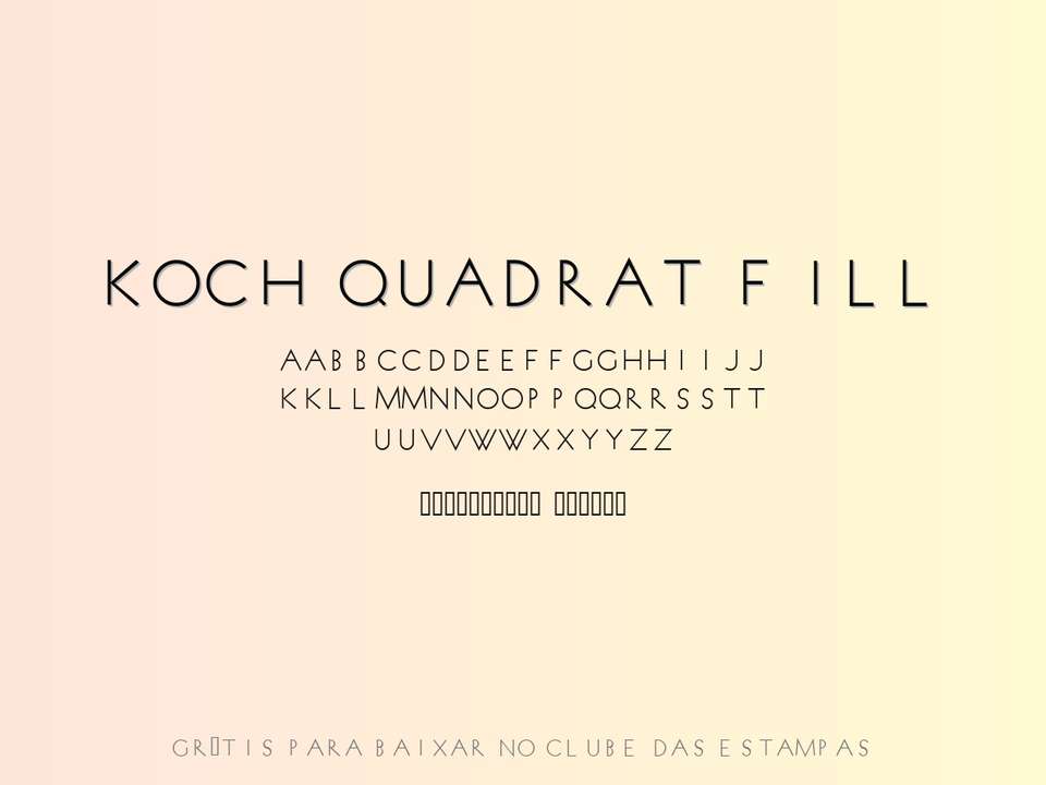 Fonte Koch Quadrat Fill Grátis Para Baixar
