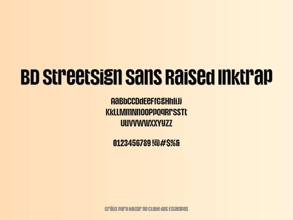 Fonte Bd Streetsign Sans Raised Inktrap Grátis Para Baixar