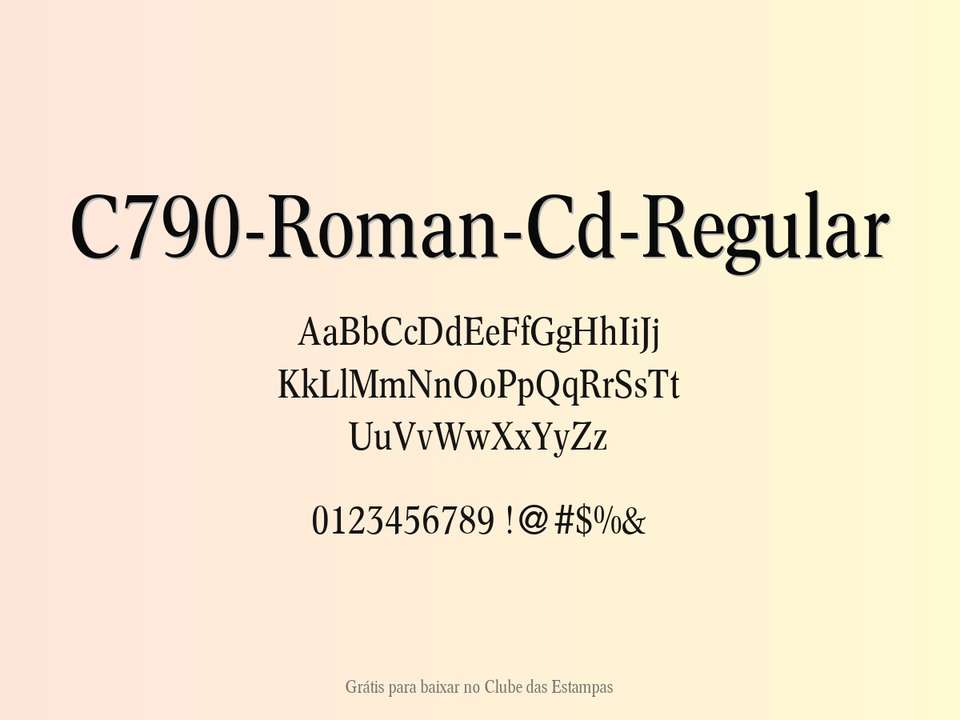 Fonte C790 Roman Cd Regular Grátis Para Baixar