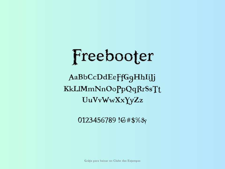 Fonte Freebooter Grátis Para Baixar