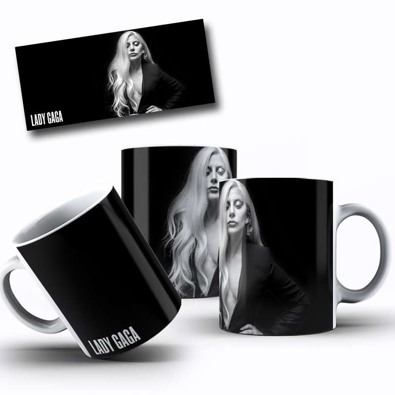 Arte Para Caneca Lady Gaga Cantora 3