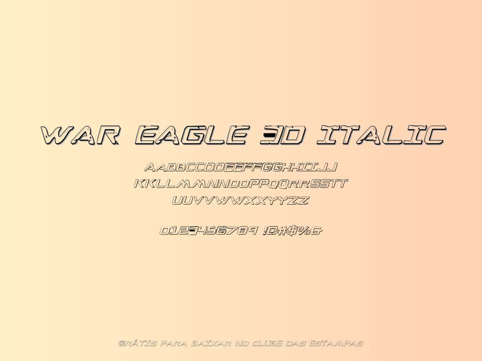 Fonte War Eagle 3d Italic Grátis Para Baixar