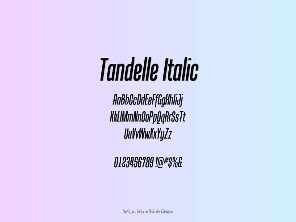 Fonte Tandelle Italic Grátis Para Baixar