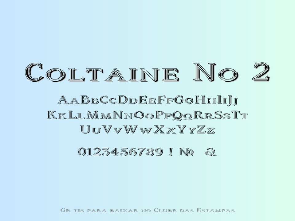 Fonte Coltaine No 2 Grátis Para Baixar