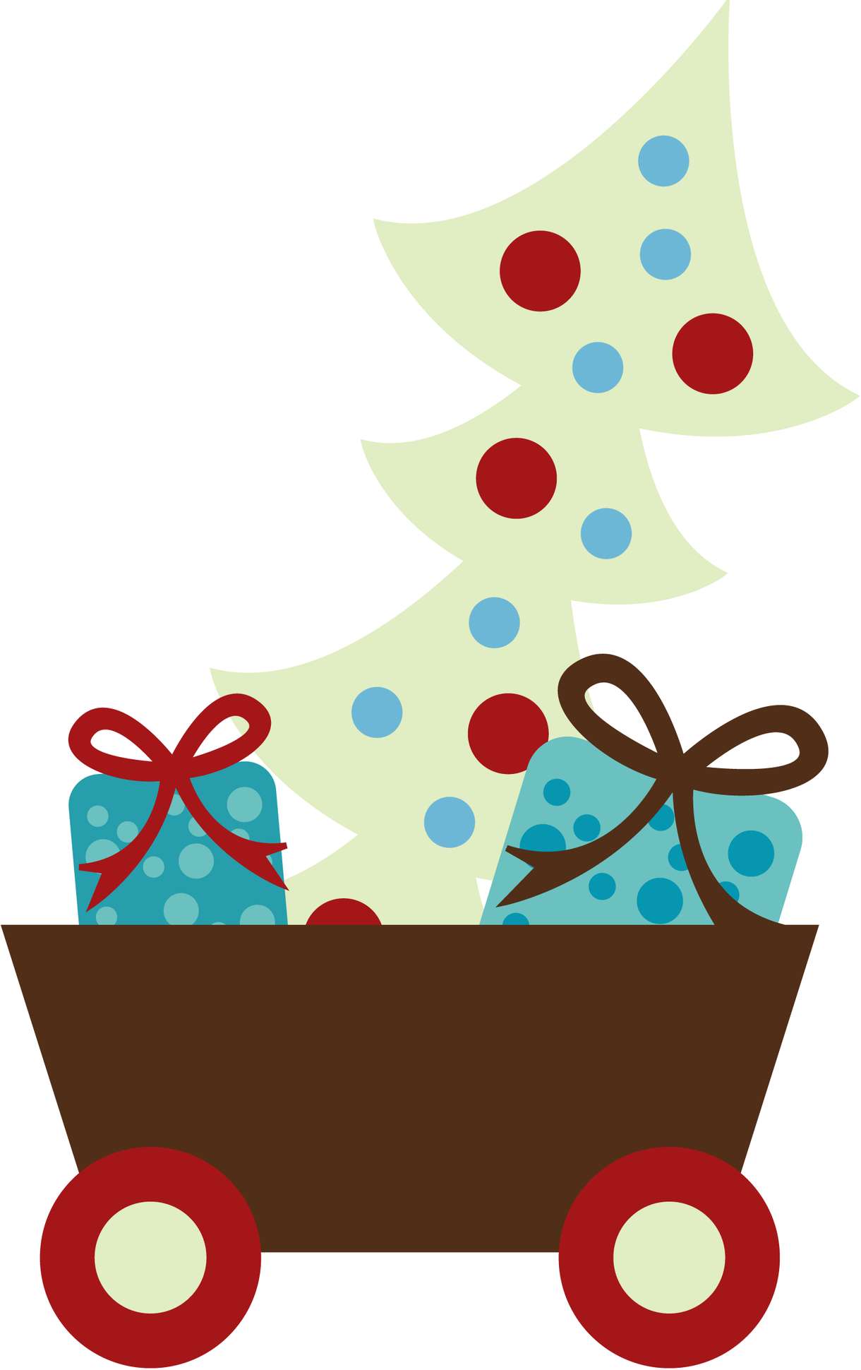 Cesto De Presentes E Árvores De Natal Natal Png Grátis Para Baixar