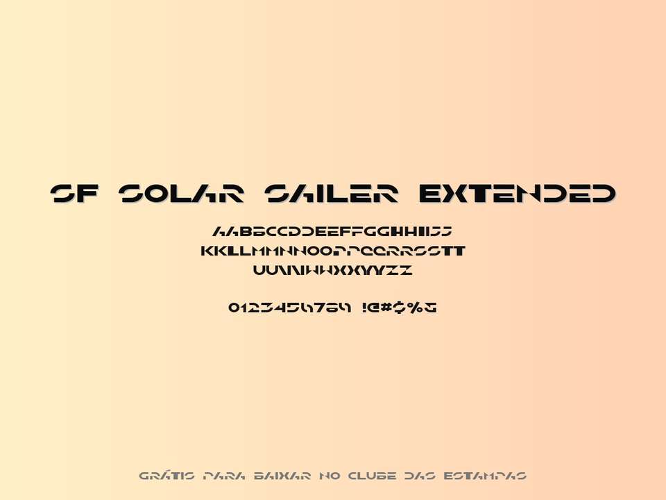 Fonte Sf Solar Sailer Extended Grátis Para Baixar