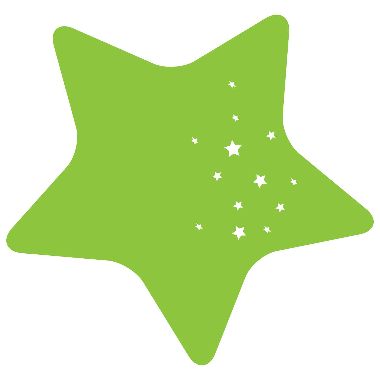 Estrela Verde Com Estrelas Brancas Símbolos Png Grátis Para Baixar
