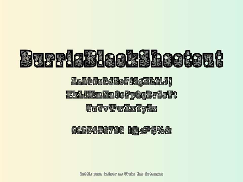 Fonte Burrisblackshootout Grátis Para Baixar