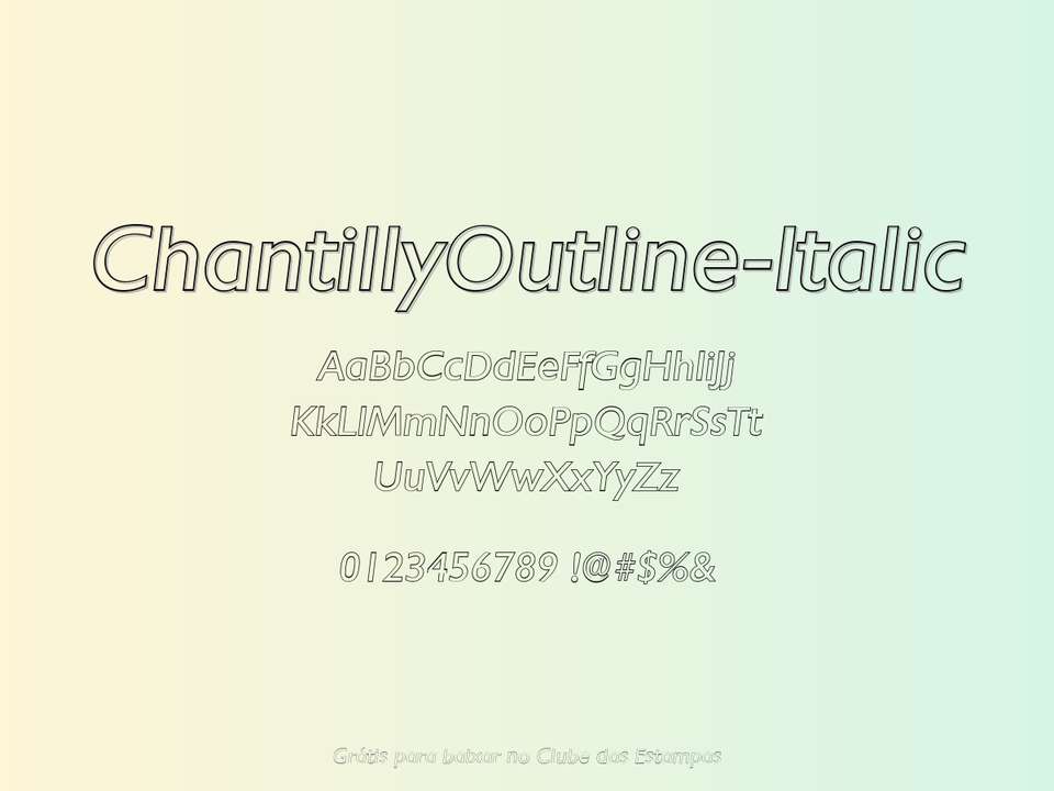 Fonte Chantillyoutline Italic Grátis Para Baixar