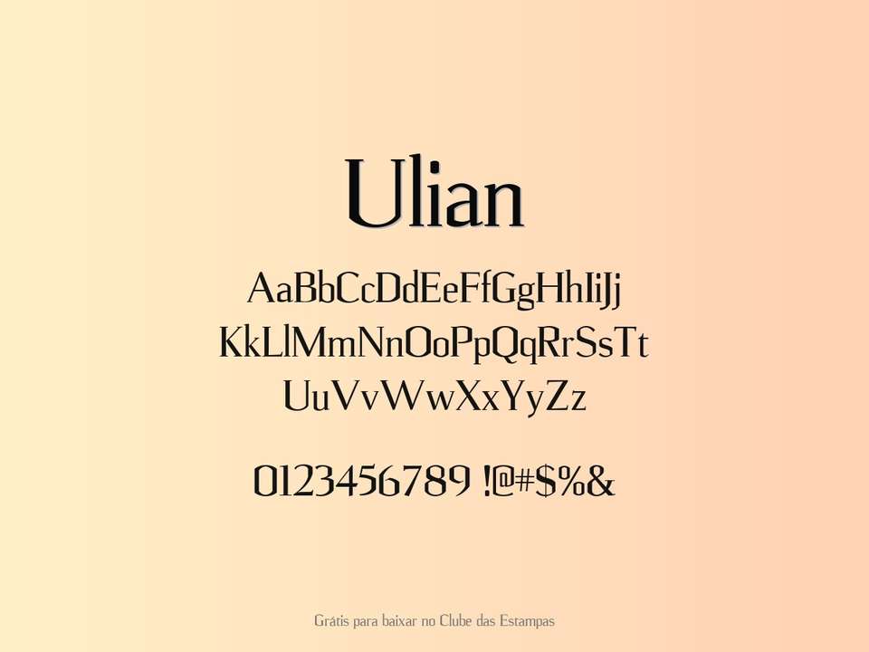 Fonte Ulian Grátis Para Baixar
