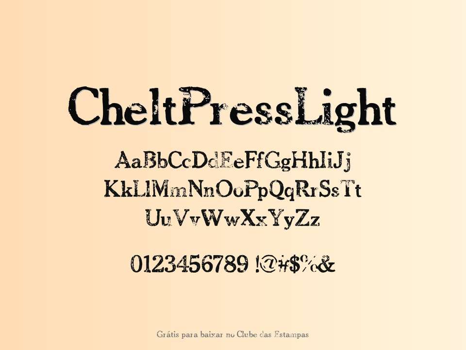 Fonte Cheltpresslight Grátis Para Baixar