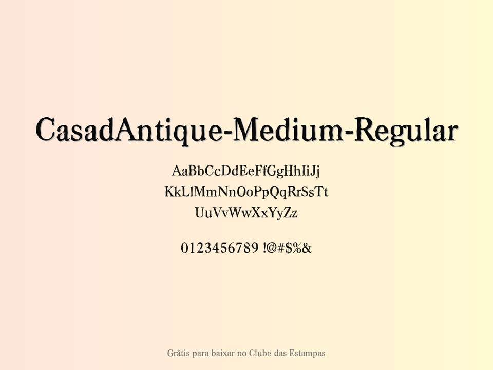 Fonte Casadantique Medium Regular Grátis Para Baixar