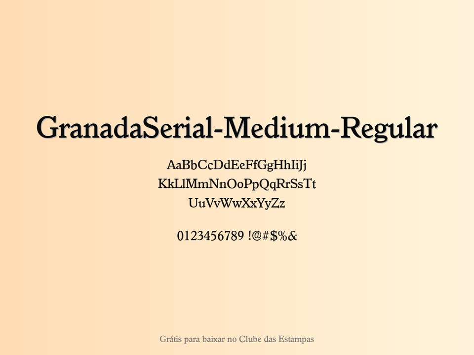Fonte Granadaserial Medium Regular Grátis Para Baixar