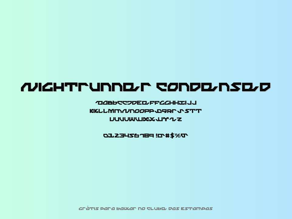 Fonte Nightrunner Condensed Grátis Para Baixar